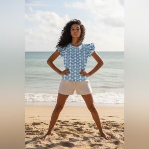 Crewcuts Blue Patterned Kids Tee